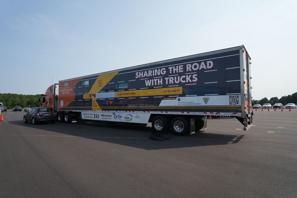 Sharing the Road with Trucks demonstration trailer